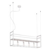 HÄNGELEUCHTE 5054 JEFFER 100/20/160 cm   - Weiß Hochglanz, Basics, Metall (100/20/160cm)