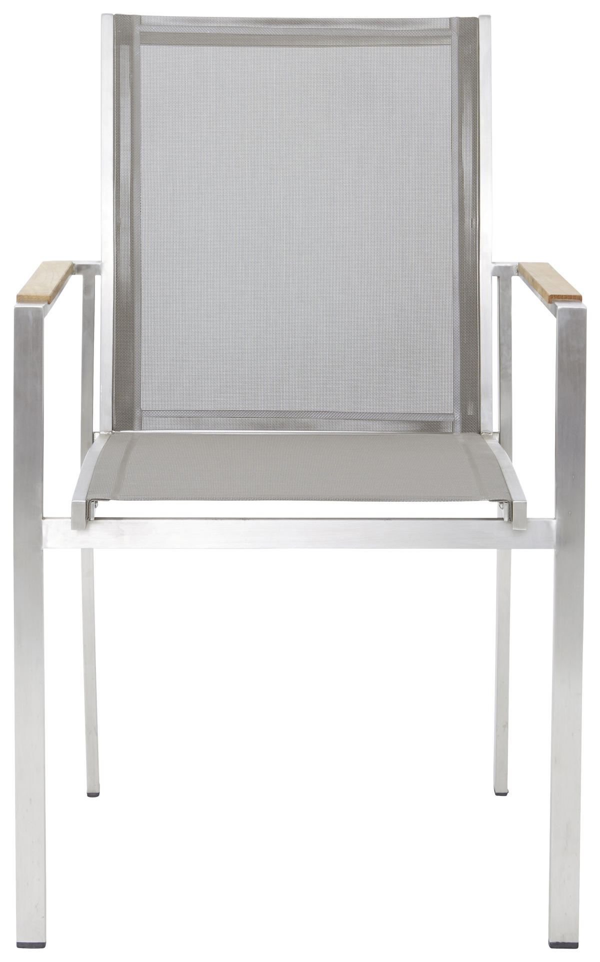 STAPELSESSEL in Metall, Textil Grau, Silberfarben  - Silberfarben/Grau, Design, Holz/Textil (57/90/63cm)