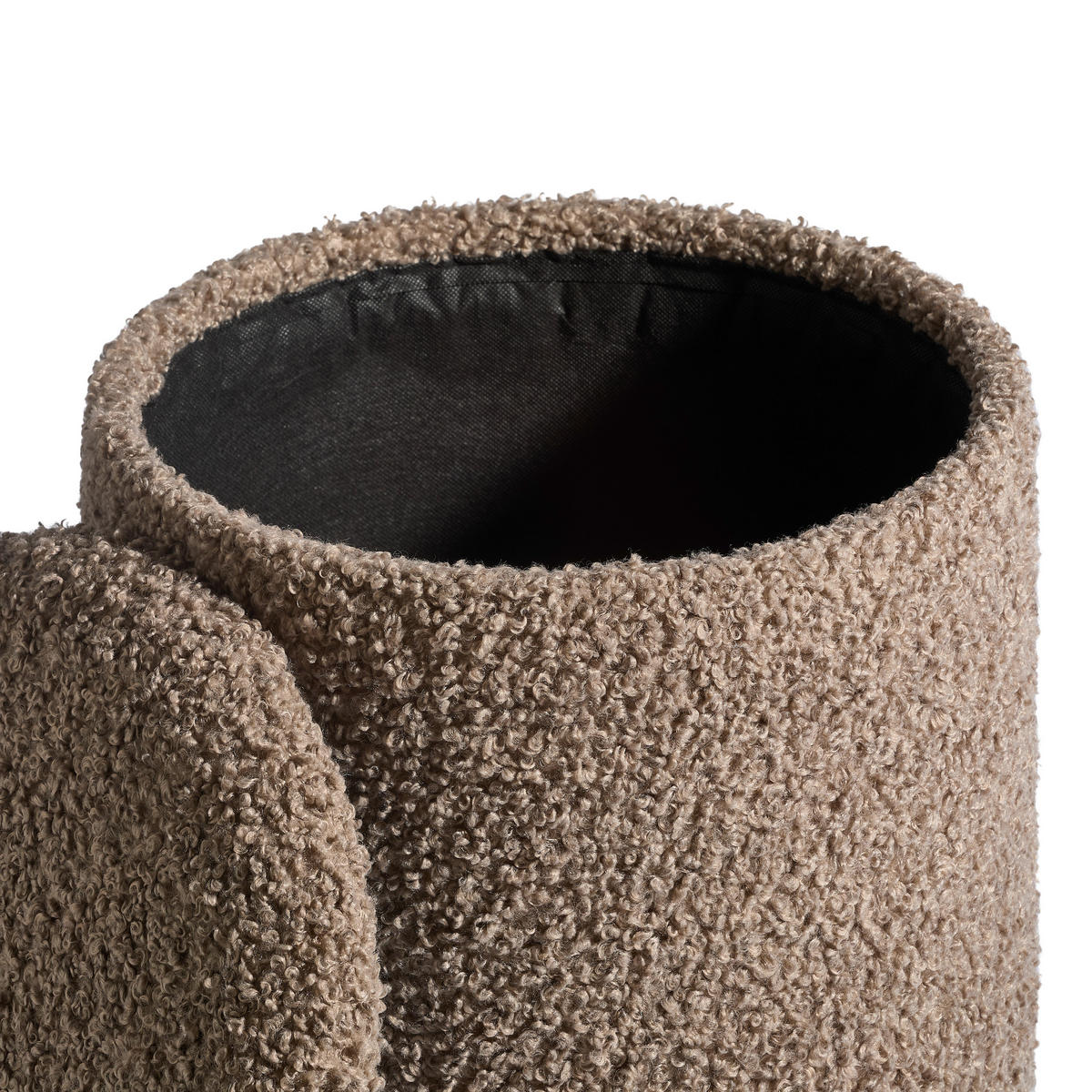 HOCKER Teddystoff Hellbraun  - Hellbraun, Design, Textil (38/42/38cm) - MID.YOU