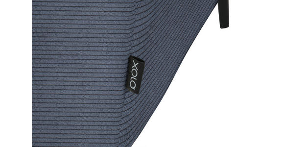 ECKSOFA Blaugrau Feincord  - Blaugrau/Schwarz, Design, Textil/Metall (205/280cm) - Xora