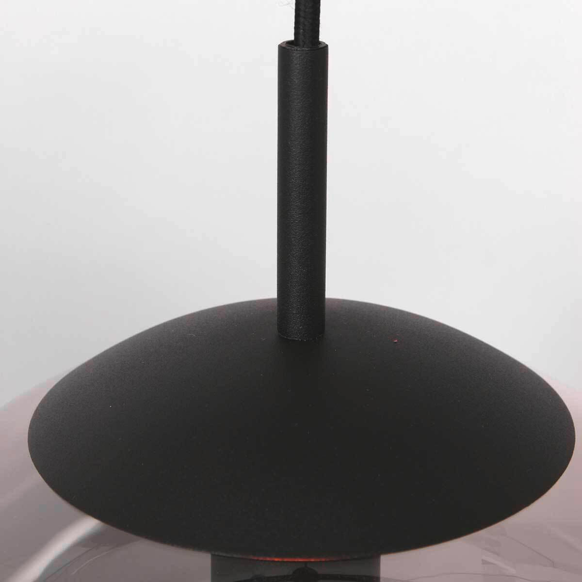 PENDELLEUCHTE 20/30-170 cm  - Schwarz, KONVENTIONELL, Glas/Metall (20/30-170cm)