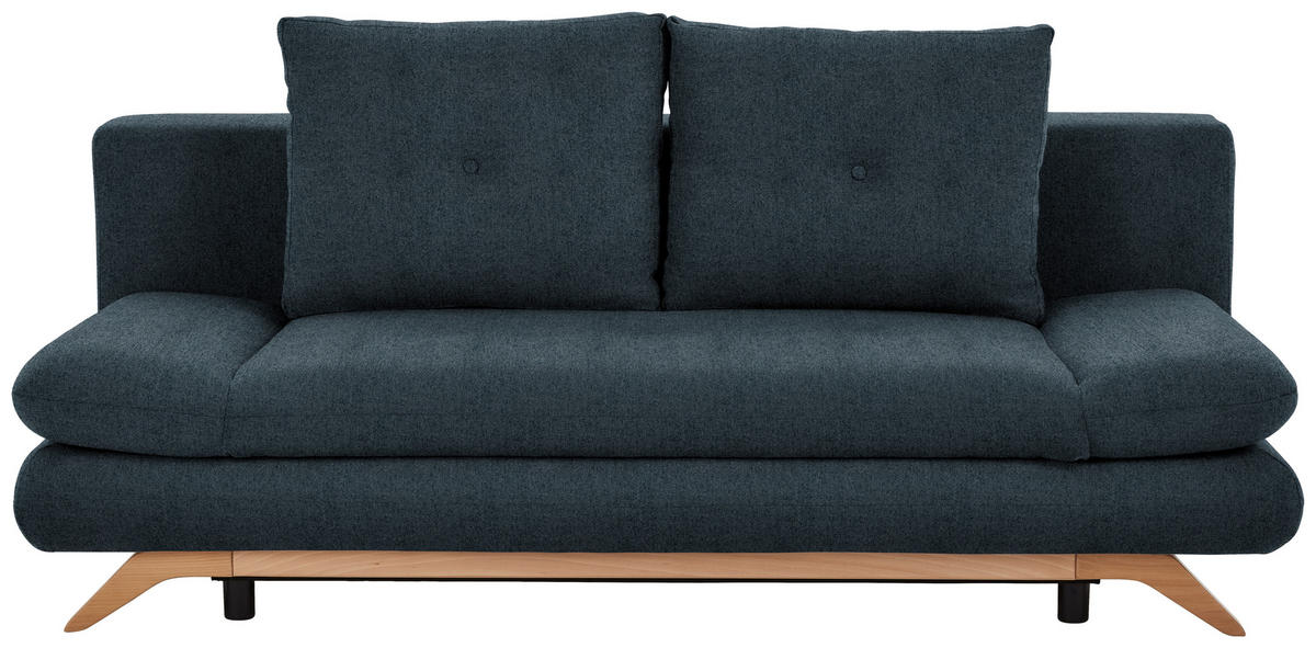 KANAPÉÁGY textil sötétszürke  - bükkszínű/sötétszürke, Konventionell, textil/fa (205/86/94cm) - Carryhome