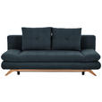 SCHLAFSOFA Flachgewebe Dunkelgrau  - Dunkelgrau/Buchefarben, KONVENTIONELL, Holz/Textil (205/86/94cm) - Carryhome