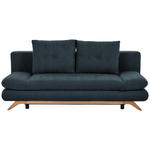 SCHLAFSOFA  in Flachgewebe Dunkelgrau  - Dunkelgrau/Buchefarben, KONVENTIONELL, Holz/Textil (205/86/94cm) - Carryhome