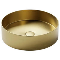 WASCHBECKEN 40/11/40 cm  - Goldfarben, MODERN, Metall (40/11/40cm)