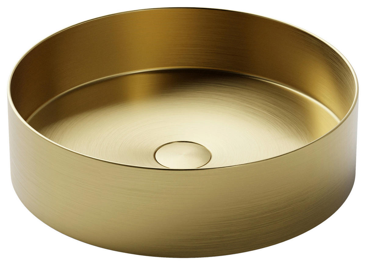 WASCHBECKEN 40/11/40 cm  - Goldfarben, MODERN, Metall (40/11/40cm)