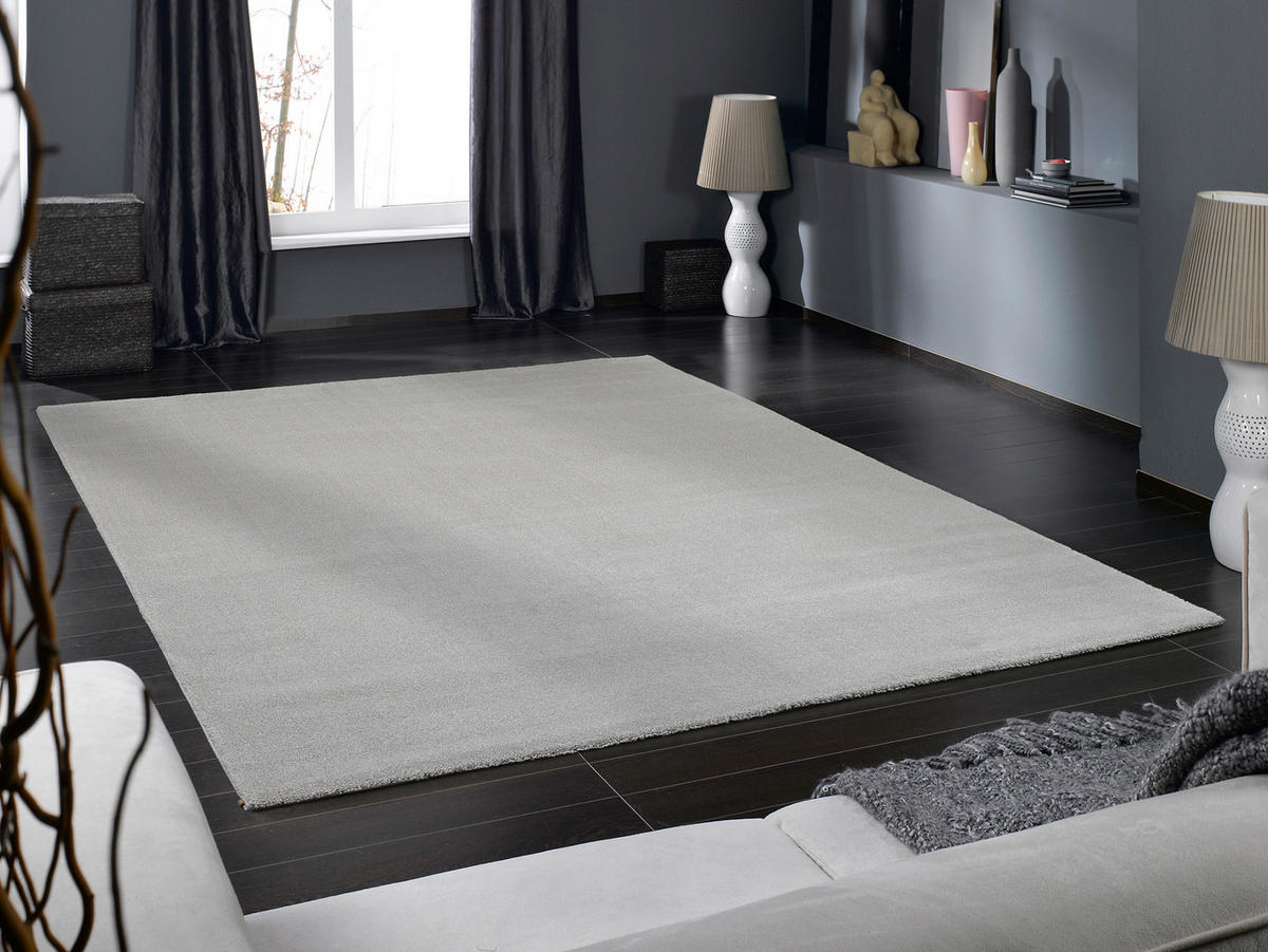 WEBTEPPICH 120/170 cm Silberfarben  - Silberfarben, Basics, Textil (120/170cm) - Novel