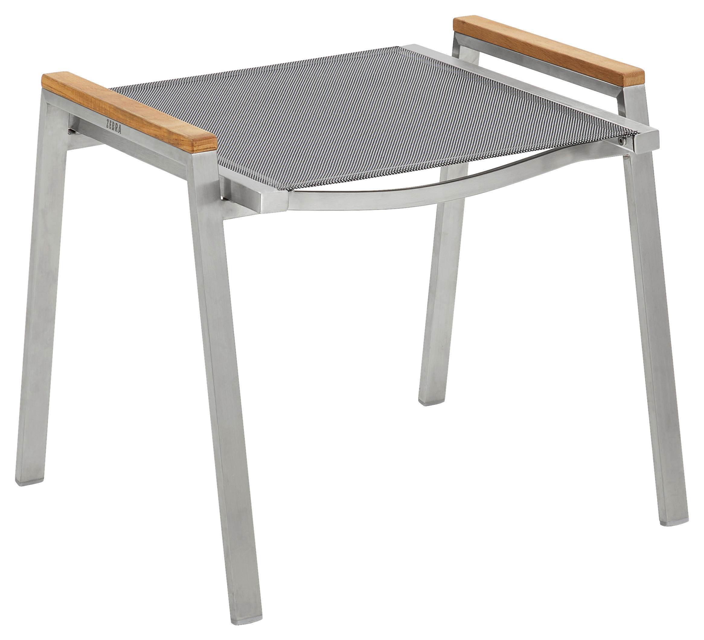 GARTENHOCKER  - Dunkelgrau/Teakfarben, Design, Holz/Textil (49/47/54cm) - Zebra 