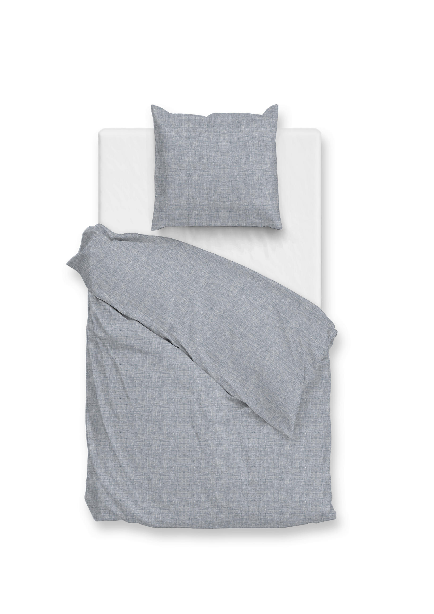 BETTWÄSCHE 2-teilig Flanella-di-Lino Flanell 135/200 cm  - Petrol, Basics, Textil (135/200cm) - Zohome