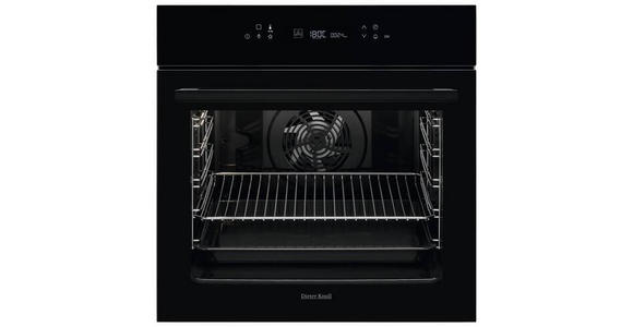 EINBAUBACKOFEN DKP39905BK - Schwarz, Basics, Glas/Metall (59,4/59,4/56,8cm) - Dieter Knoll