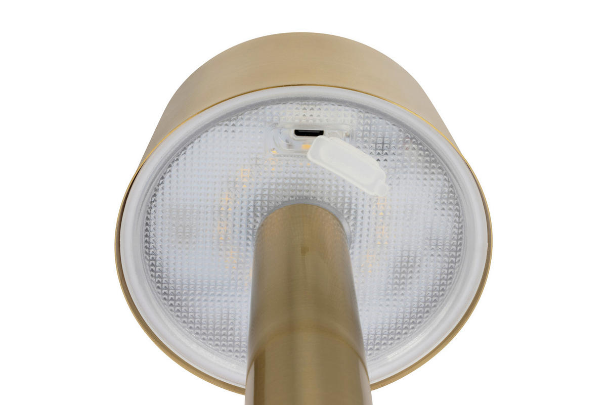 AKKU-TISCHLEUCHTE Aniara 11/22,1 cm  - Goldfarben, Basics, Metall (11/22,1cm) - Novel