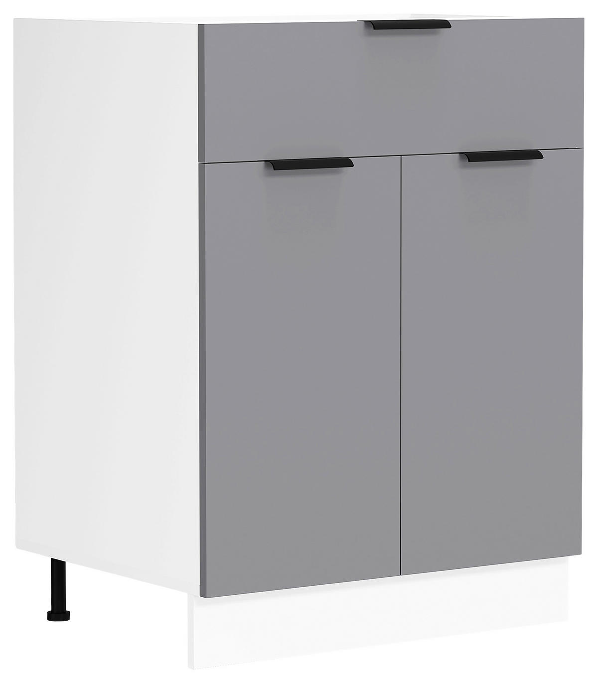 BÄNKSKÅP 60/82/46 cm  i antracit, vit  - vit/antracit, Trend, trämaterial/plast (60/82/46cm) - MID.YOU