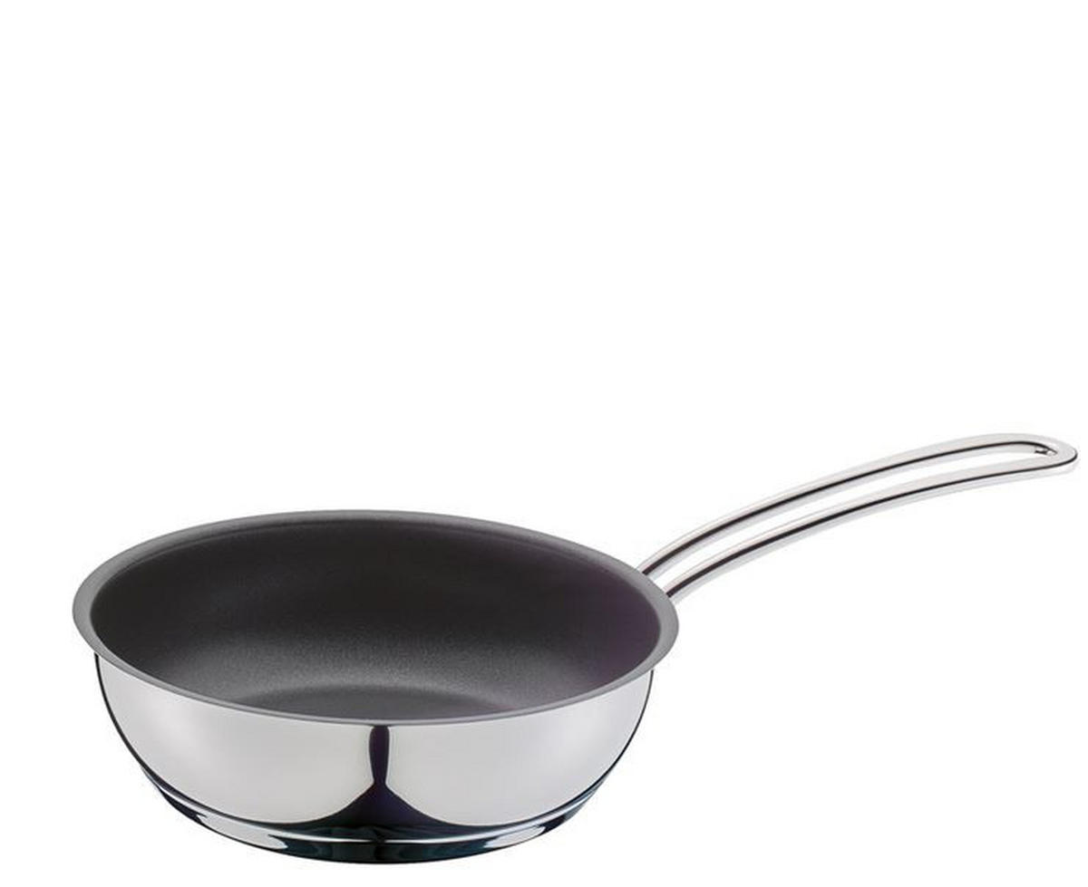 BRATPFANNE CAPRI PTFE-Antihaftbeschichtung  - Edelstahlfarben, Basics, Metall (16/4,8cm) - KÜCHENPROFI