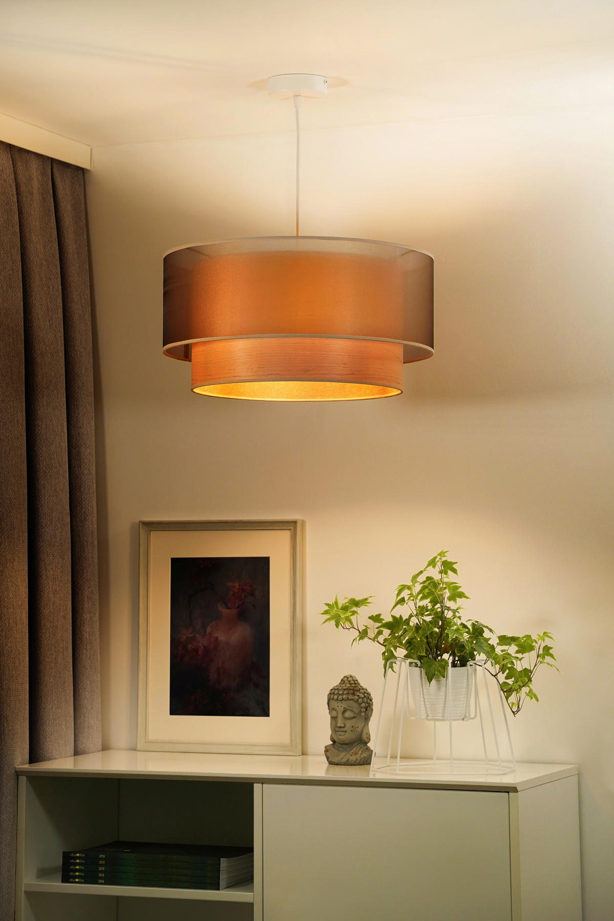 HÄNGELEUCHTE Veneer 45/95 cm   - Multicolor, Design, Textil (45/95cm)