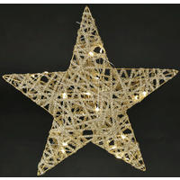 DEKOSTERN  - Goldfarben, Basics, Metall (30/30cm) - X-Mas