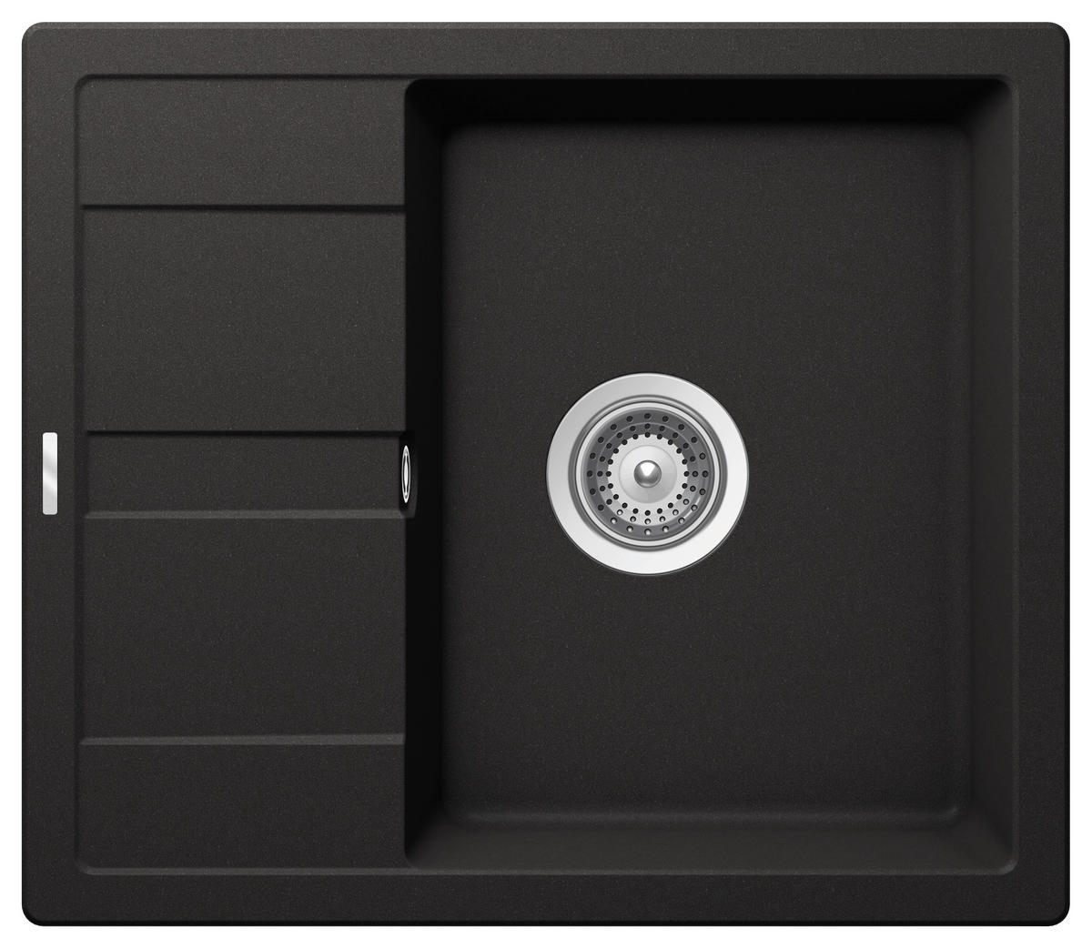 SPÜLE 17501100580500500-81  - Schwarz, Basics, Stein (58/20/50cm) - Respekta