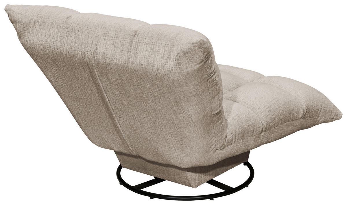 SESSEL in Chenille Taupe  - Taupe/Schwarz, MODERN, Textil/Metall (100/83/94cm) - Livetastic