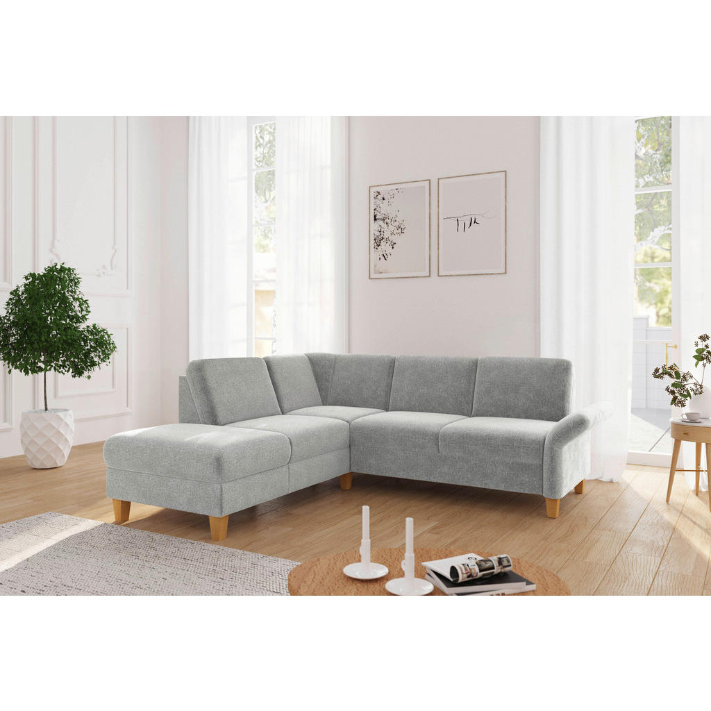 Sit & More ROHOVÁ SEDAČKA, textil, svetlosivá