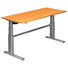 SCHREIBTISCH - Silberfarben/Buchefarben, Design, Holzwerkstoff/Metall (180/66-130/80cm) SCHREIBTISCH - Silberfarben/Buchefarben, Design, Holzwerkstoff/Metall (180/66-130/80cm)