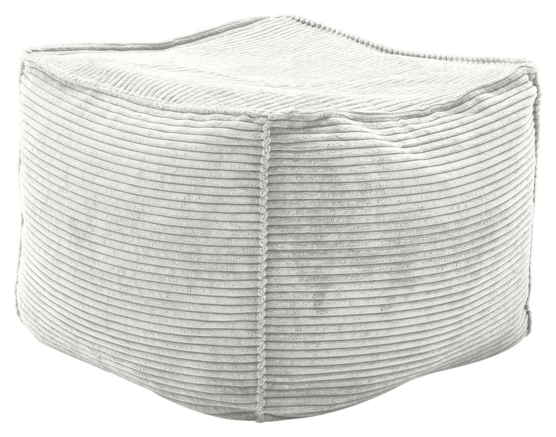 HOCKER in Textil Weiss  - Weiss, Design, Textil (66/40/66cm) - Lomoco