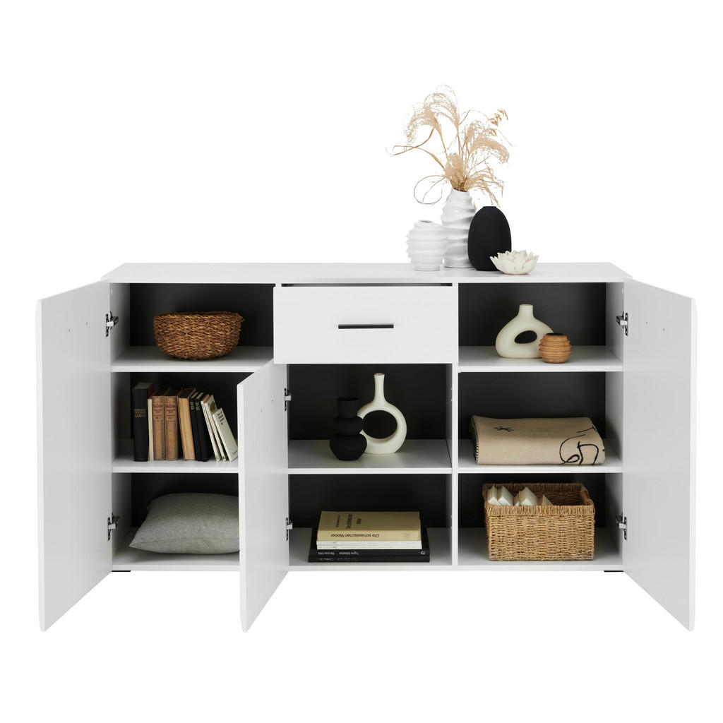 Thumbnail - Mid.you Sideboard Avanti, Anthrazit, Weiß, Holzwerkstoff, 5 Fächer, 1 Schubladen, 150x84.6x41.6 cm, Wohnzimmer, Kommoden...
