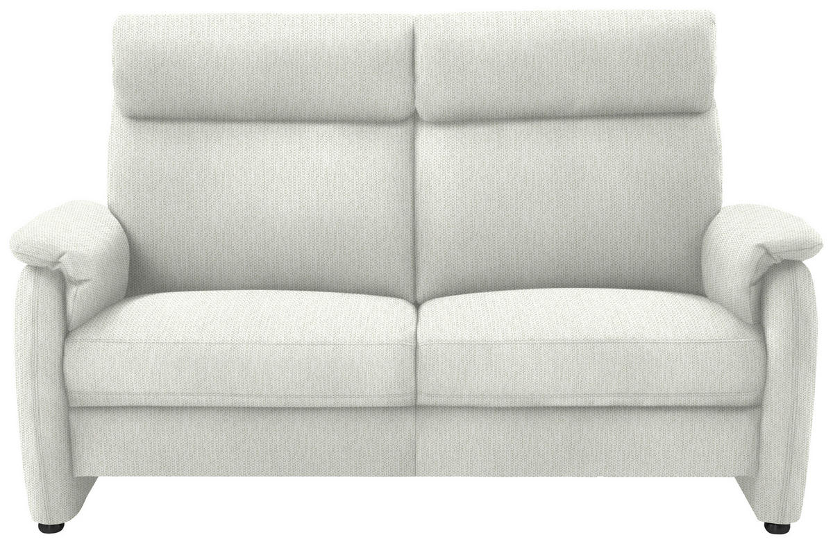 2,5-SITZER in Flachgewebe Weiß  - Schwarz/Weiß, KONVENTIONELL, Textil/Metall (178/107/97cm) - Pure Home Comfort