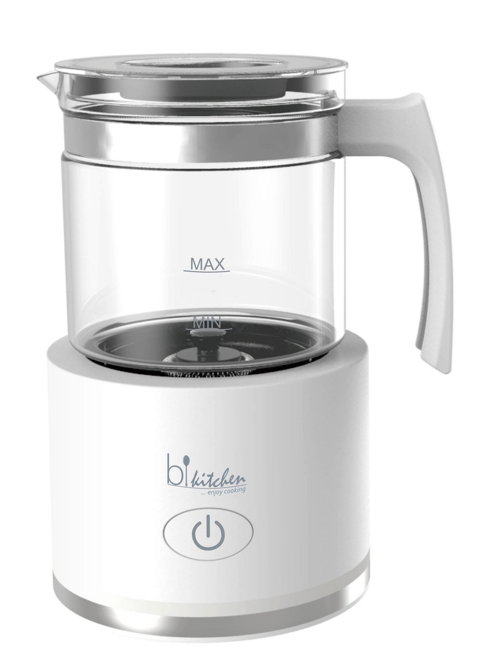 Milchschäumer   - Weiß, Basics, Glas/Kunststoff (15,5/20,9/11,7cm) - Bikitchen