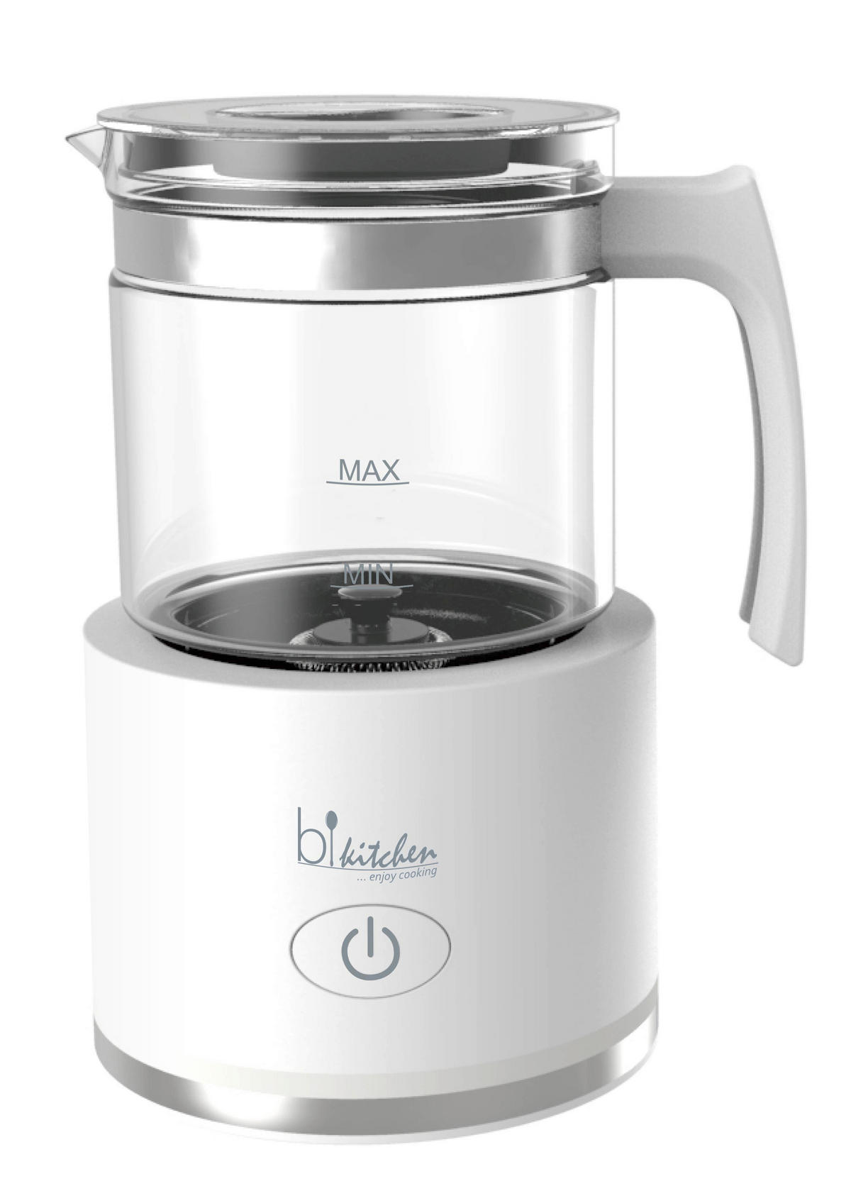 Milchschäumer   - Weiß, Basics, Glas/Kunststoff (15,5/20,9/11,7cm) - Bikitchen