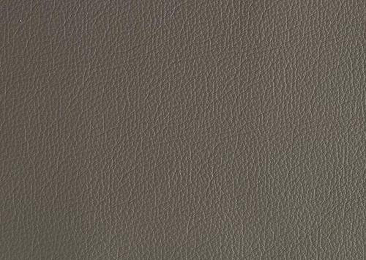 ECKSOFA in Echtleder Graubraun  - Graubraun/Alufarben, Design, Leder/Metall (239/271cm) - Cantus