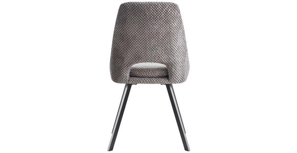 STUHL Struktur Grau - Schwarz/Grau, Design, Textil/Metall (48/85/56cm) - Carryhome