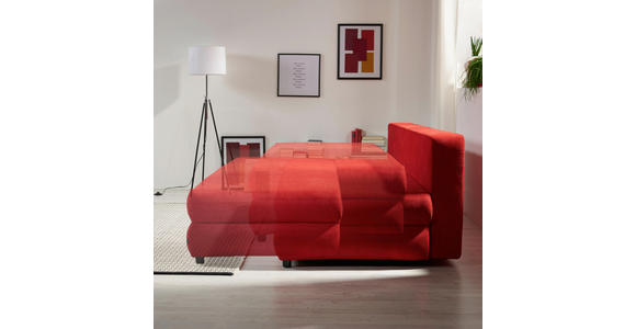 SCHLAFSOFA in Textil Rosa - Schwarz/Rosa, Design, Kunststoff/Textil (208/73-90/102cm) - Hom`in