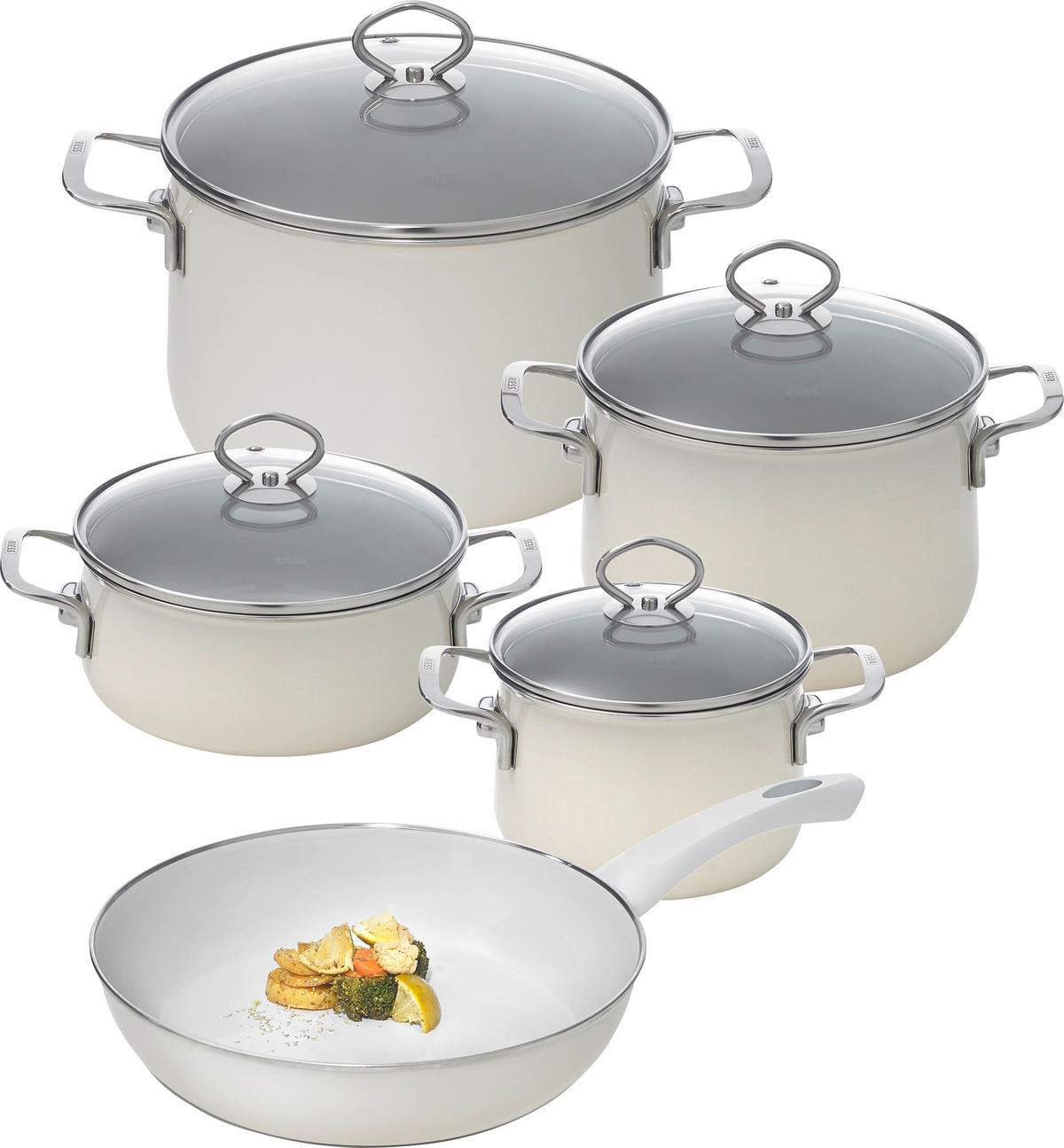 SET POSOD Avorio 5-delni     - barve šampanjca, Trendi, kovina/steklo - Riess