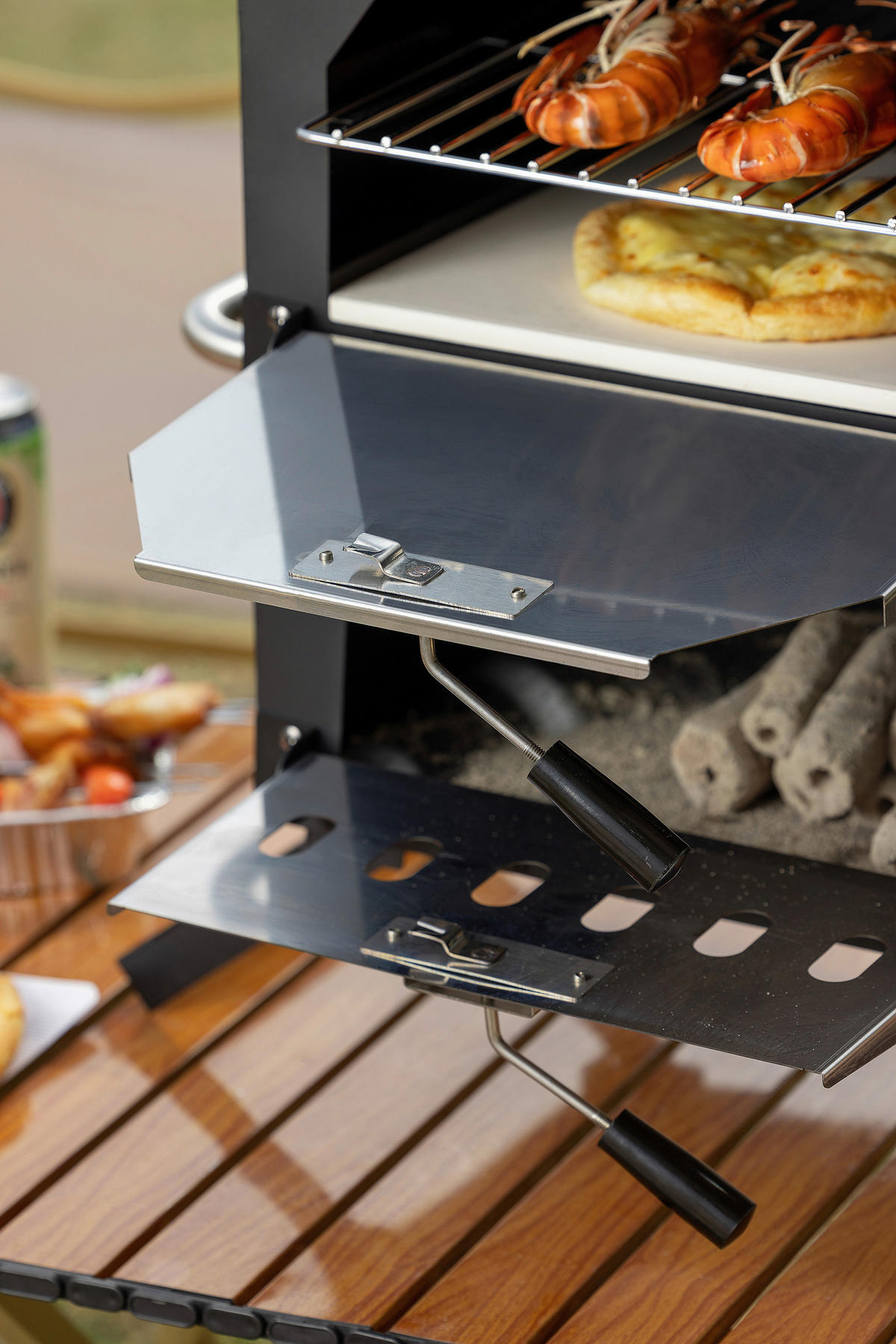 PIZZAOFEN CPO-12363  - Schwarz, KONVENTIONELL, Metall (72/34/31cm) - Ambia Garden