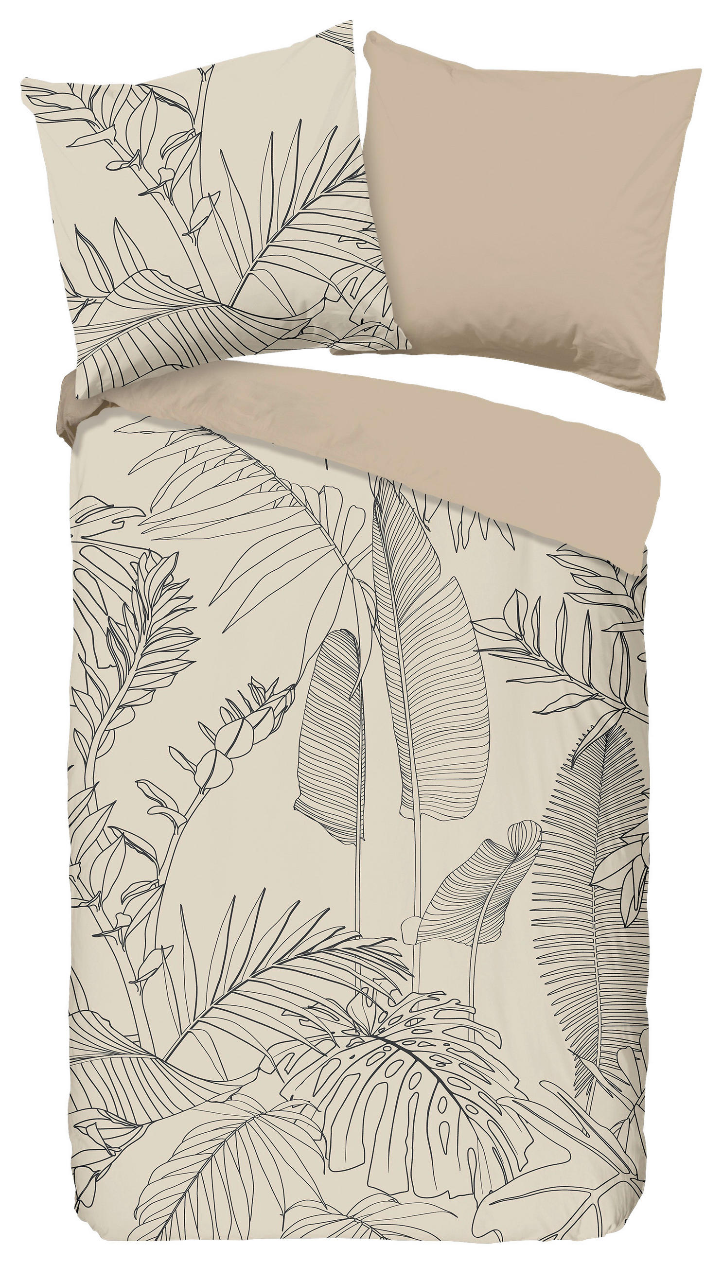 WENDEBETTWÄSCHE Sym Renforcé 135/200 cm  - Beige, Design, Textil (135/200cm)