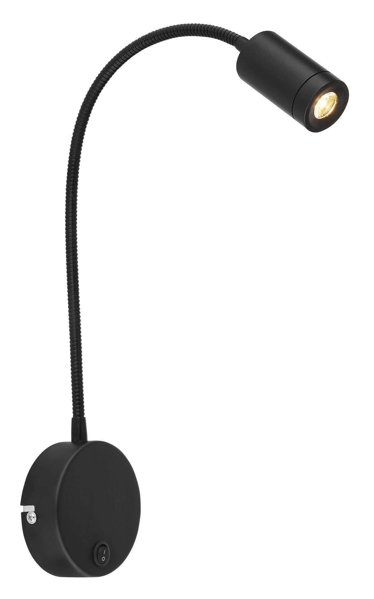 APLICĂ DE PERETE CU LED - negru, Basics, plastic/metal (9/50cm) - Novel