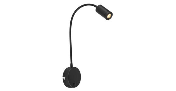 LED-WANDLEUCHTE 9/50 cm   - Schwarz, Basics, Kunststoff/Metall (9/50cm) - Novel