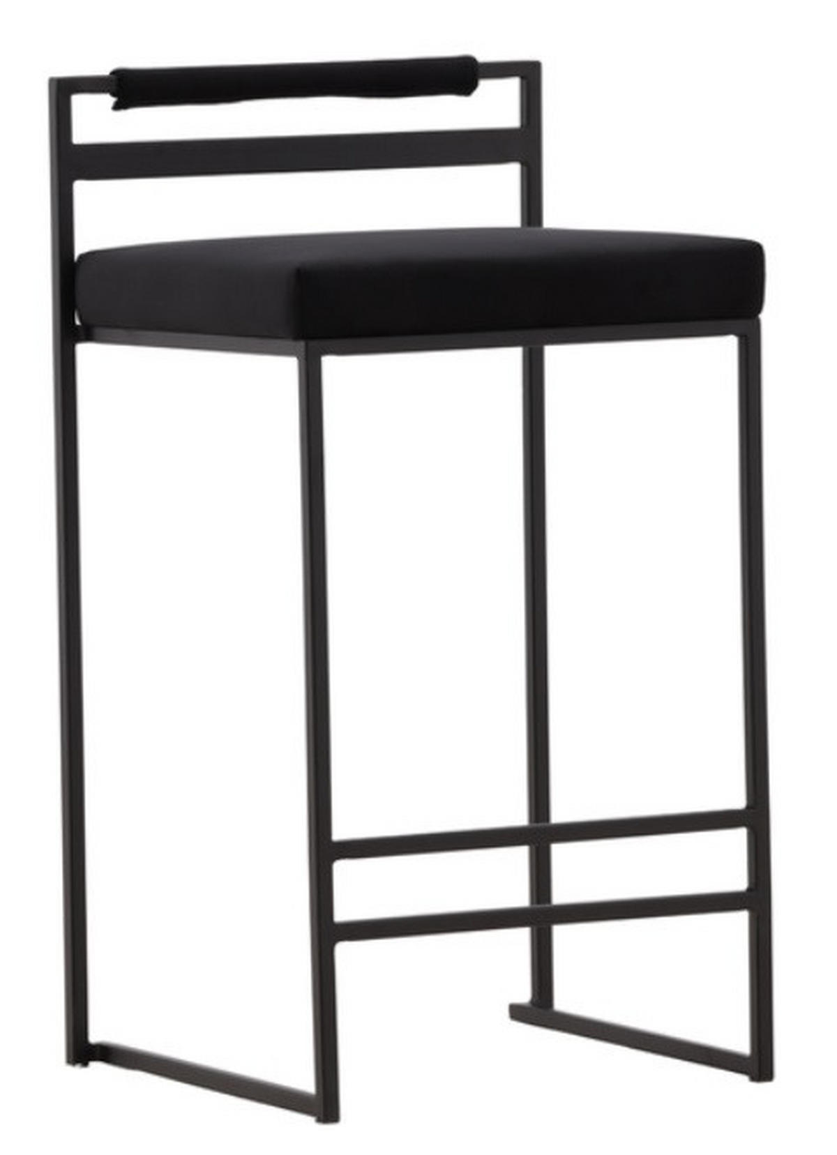 BARSTOL i svart  - svart, Design, metall/textil (45/80/41cm) - Johann Jakob