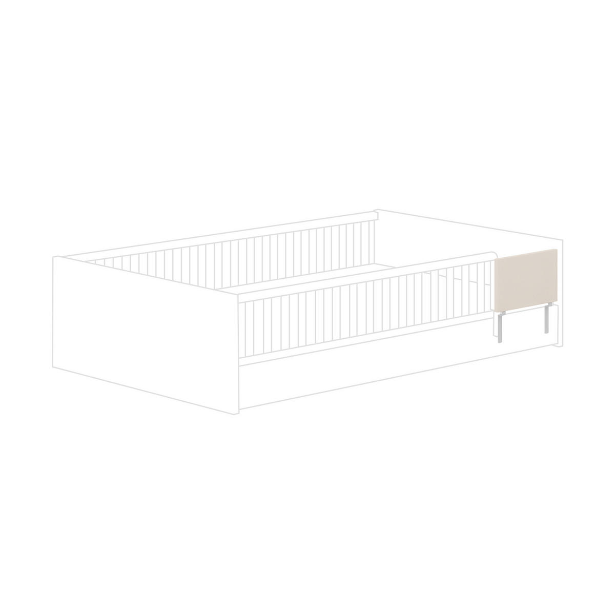 LEESÉSGÁTLÓ Little Flo  - bézs, Basics, faalapú anyag (41,2/24,6/2,2cm) - Paidi