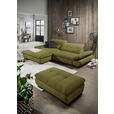 ECKSOFA in Mikrofaser Grün 198/290 cm - Schwarz/Grün, Design, Textil/Metall (198/290cm) - Xora