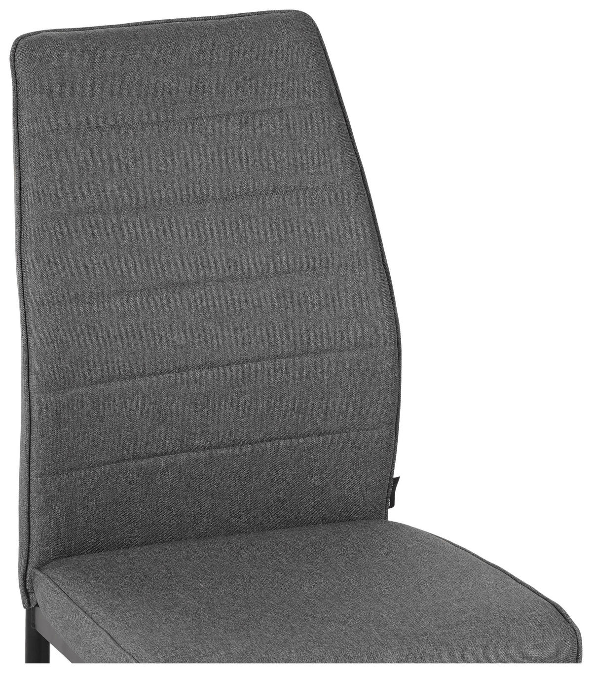 STOLIČKA, 43,5/96/58 cm - čierna/svetlosivá, Modern, kov/textil (43,5/96/58cm) - Carryhome