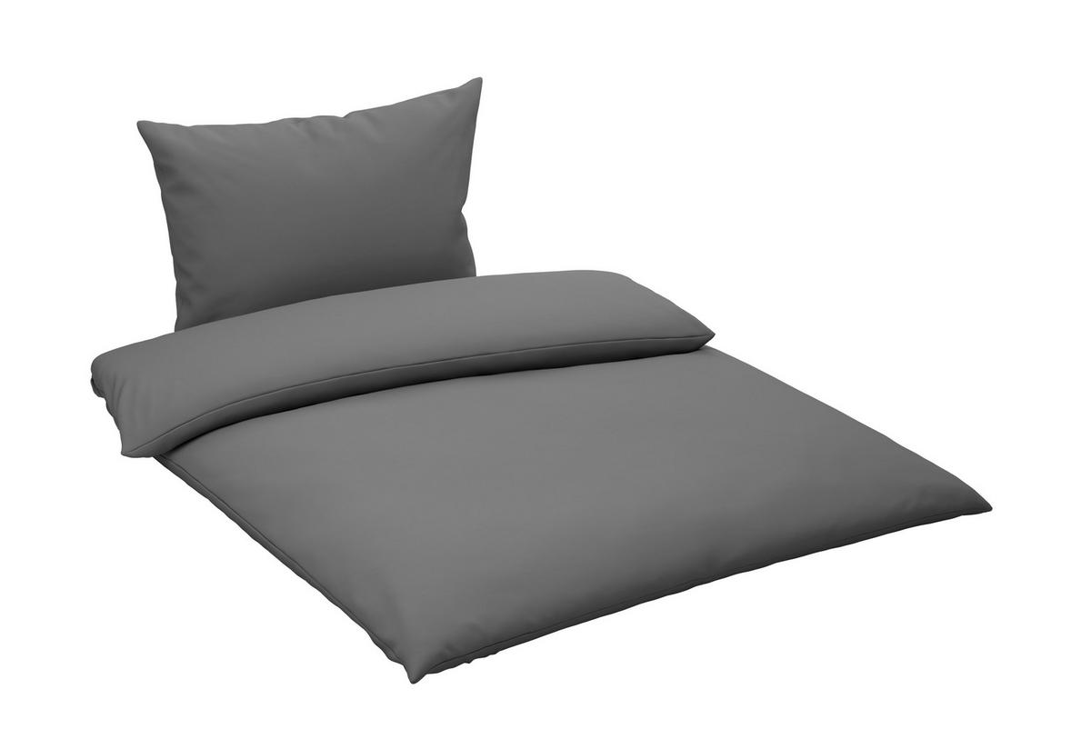 BETTWÄSCHE 2-teilig 140/200 cm  - Anthrazit, KONVENTIONELL, Textil (140/200cm) - Esposa