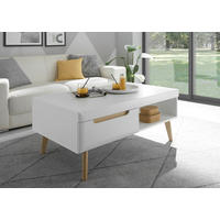 COUCHTISCH Weiß, Eichefarben  - Eichefarben/Weiß, Design, Holzwerkstoff (107/46/67cm) - MID.YOU