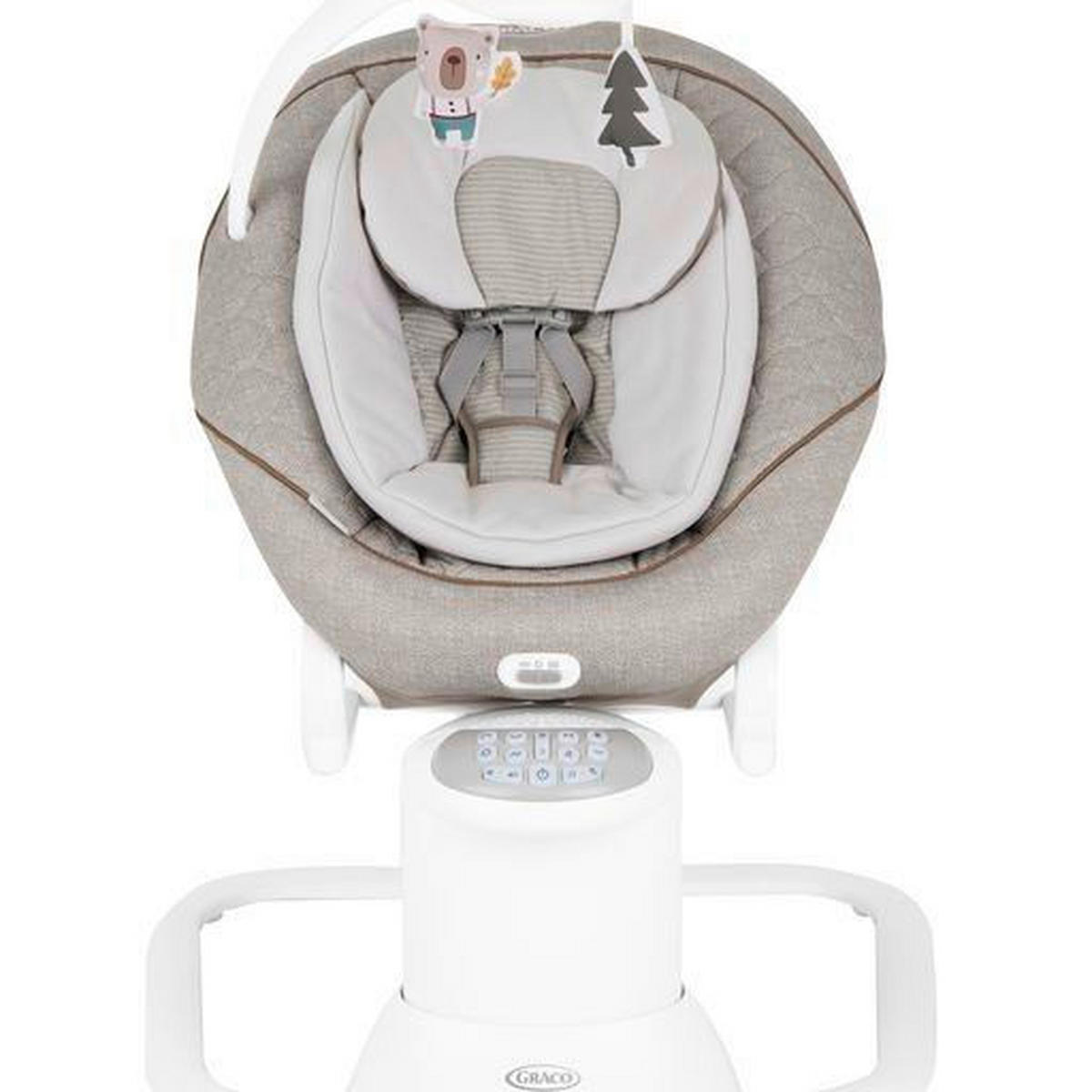 SCHAUKELWIPPE All Ways Soother Silberfarben   - Beige/Silberfarben, Basics, Textil/Metall (72,5/65,2/81cm) - Graco
