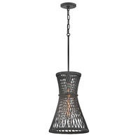 HÄNGELEUCHTE Twyla  57,7/30,5/30,5 cm  - Schwarz, Natur, Holz/Metall (57,7/30,5/30,5cm) - Elstead Lighting