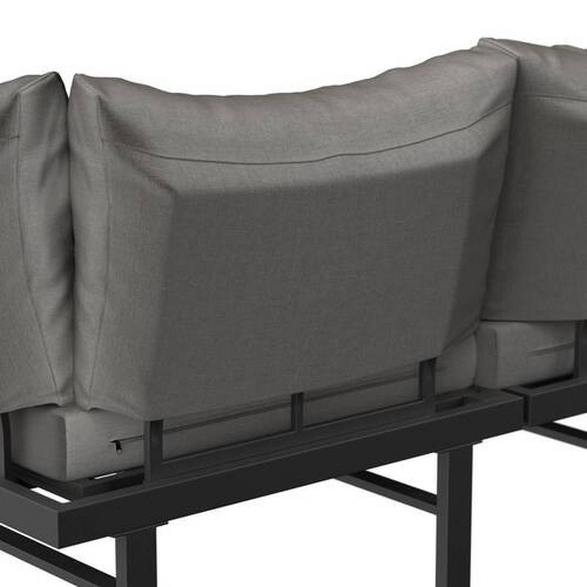 LOUNGE GARNITURA   drvo, metal, staklo  siva    - siva, Design, staklo/drvo - Ambia Garden
