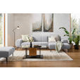ECKSOFA in Chenille Silberfarben  311/167 cm  - Silberfarben/Schwarz, Design, Textil/Metall (311/167cm) - Xora