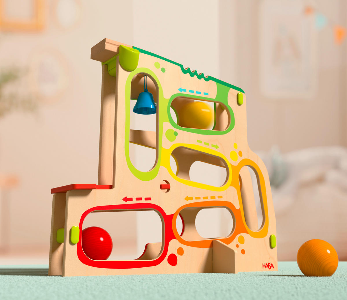 KUGELBAHN - Multicolor, Basics, Holz (35/30/7cm) - Haba