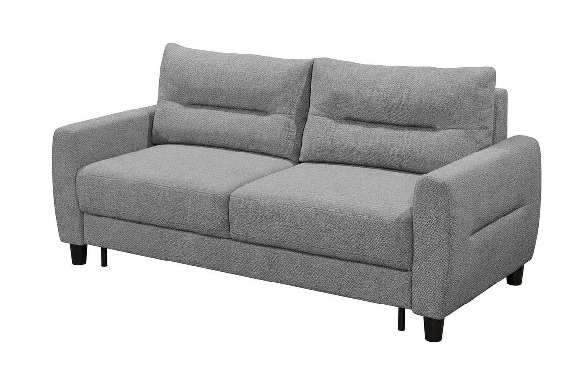 SCHLAFSOFA Chenille Grau  - Schwarz/Grau, Modern, Holz/Textil (192/83/99cm) - MID.YOU