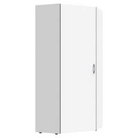 KOTNA OMARA, bela  - bela/barve aluminija, Konvencionalno, umetna masa/leseni material (80/185/80cm) - Xora