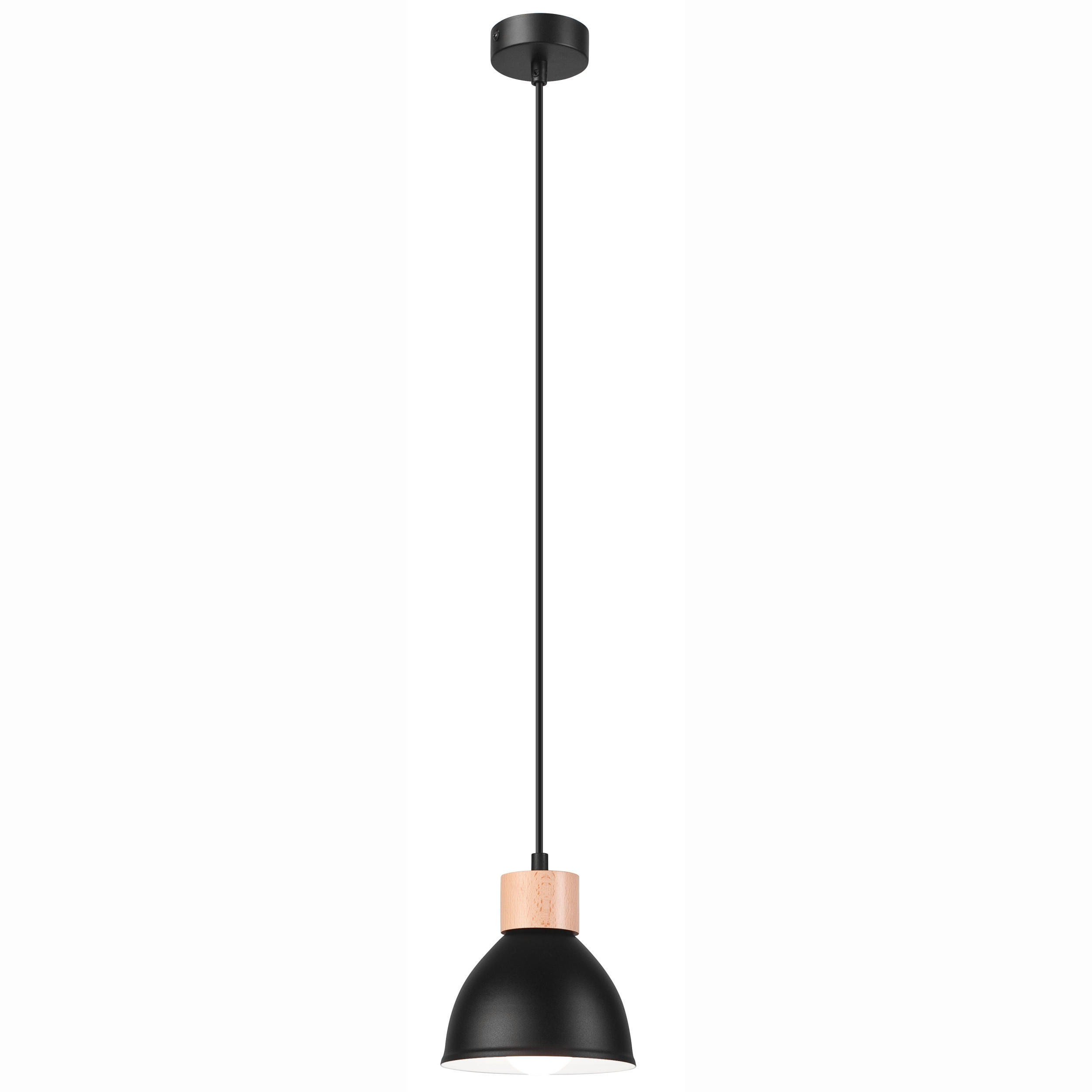 HÄNGELEUCHTE Nico 108/8/15 cm   - Schwarz Hochglanz, KONVENTIONELL, Metall (108/8/15cm)
